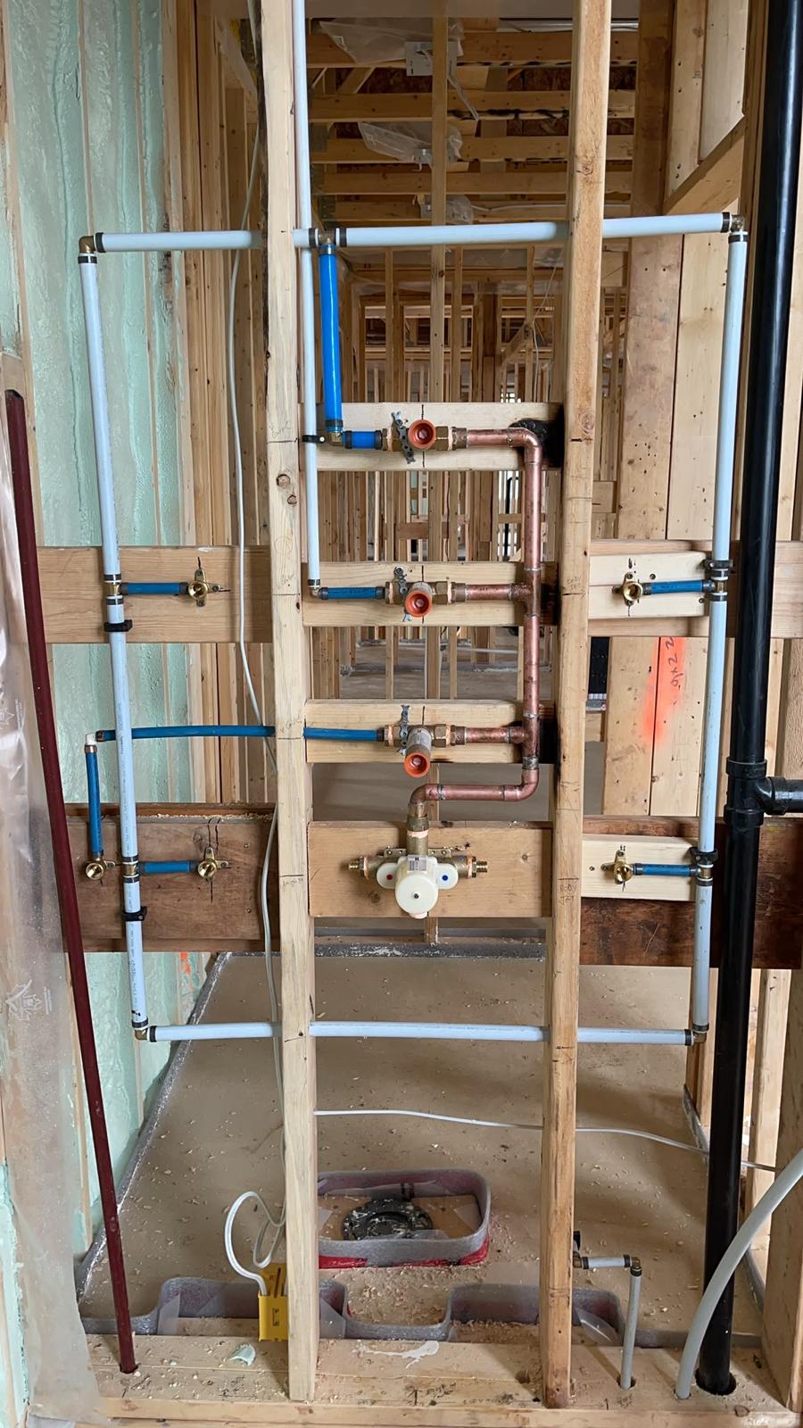 Bathroom rough-in plumbing