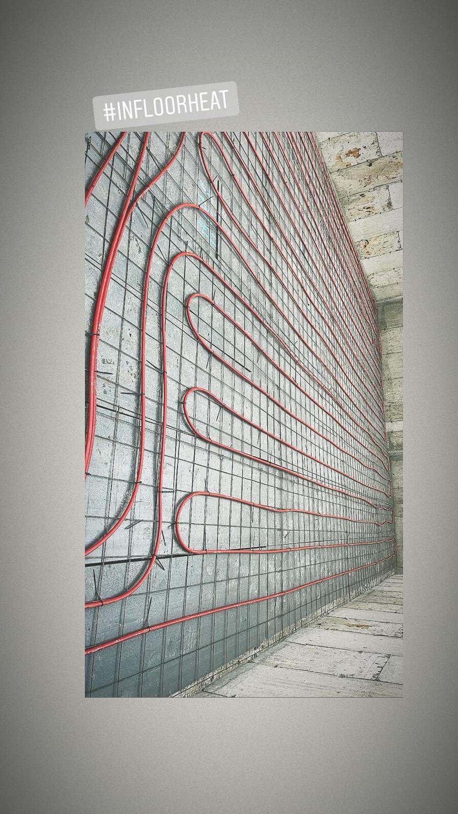 In-floor radiant heating installation