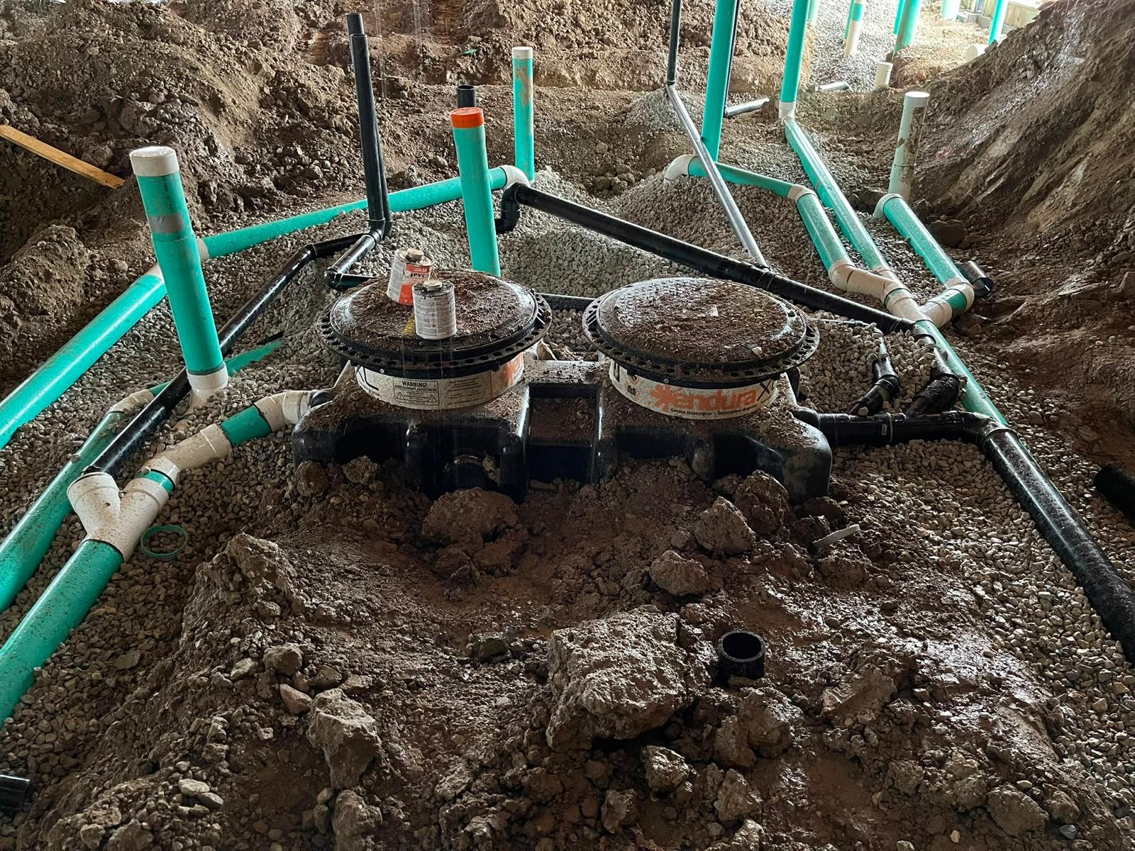 Grease interceptor installation
